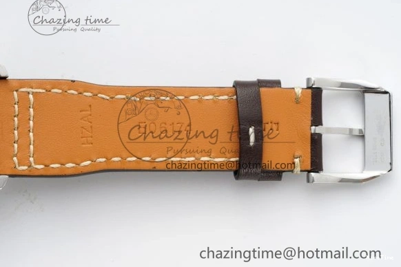 MIROTIME 0319 Bright Pilot Chrono SS AZF 1:1 Best Edition Green Dial on Brown Leather Strap A 7059